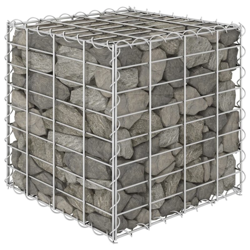 Canteiro elevado/cubo gabião 40x40x40 cm cm fio de aço-Vasos e floreiras-Home Retail