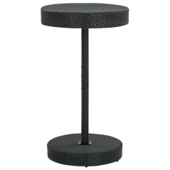 Mesa de jardim 60,5x106 cm vime PE preto