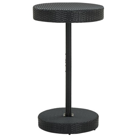 Mesa de jardim 60,5x106 cm vime PE preto