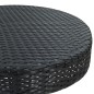 Mesa de jardim 60,5x106 cm vime PE preto