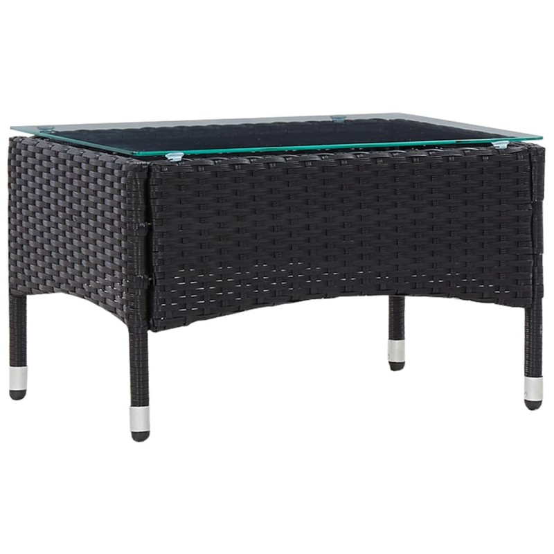 Mesa de centro 60x40x36 cm vime PE preto-Mesas de jardim-Home Retail