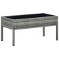 Mesa de jardim 75x40x37 vime PE cinzento