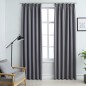 Cortinas blackout com ganchos 2 pcs 140x175 cm cinzento