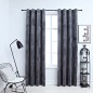 Cortinas blackout com argolas 2 pcs 140x245 cm veludo antracite