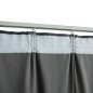 Cortinas blackout com ganchos 2 pcs 140x245 cm veludo antracite