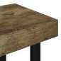 Mesa de centro 90x45x40 cm MDF e ferro castanho-escuro e preto