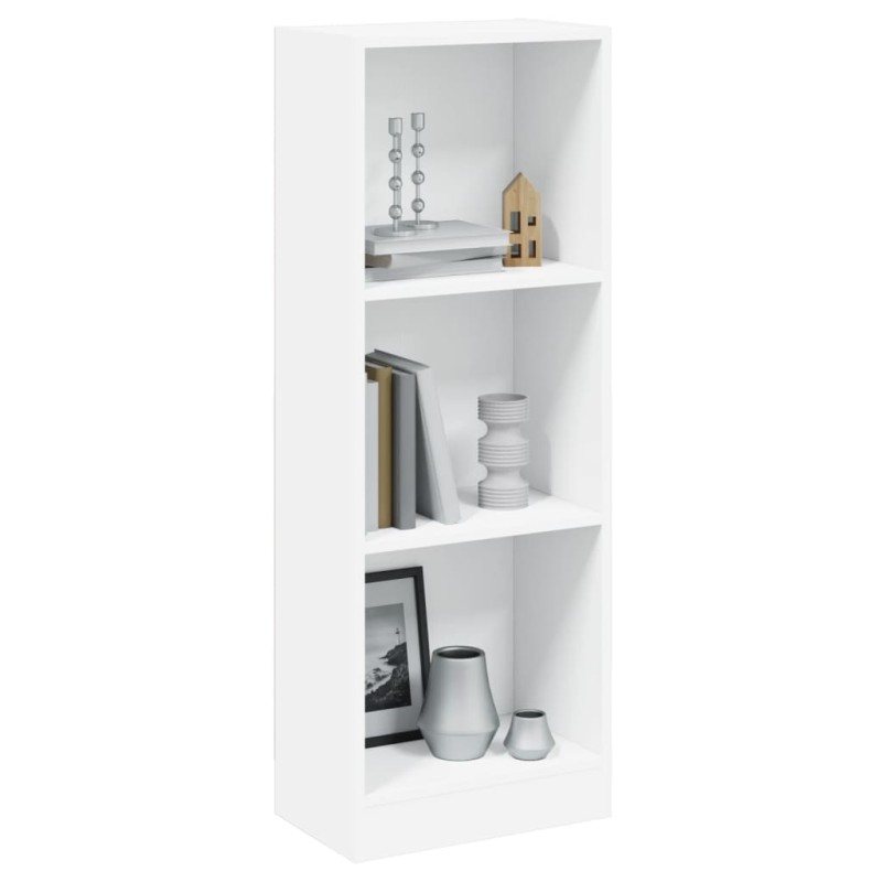 Estante c/ 3 prateleiras 40x24x109 cm madeira processada branco-Estantes para livros-Home Retail