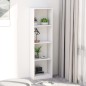 Estante com 4 prateleiras 40x24x142 cm contraplacado branco