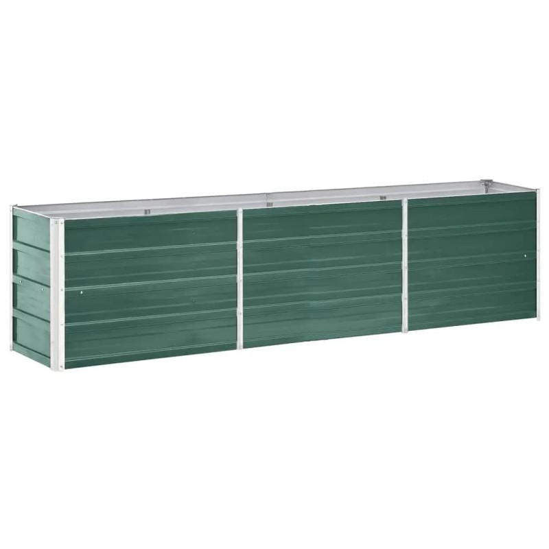 Canteiro elevado de jardim aço galvanizado 240x40x45 cm verde-Vasos e floreiras-Home Retail