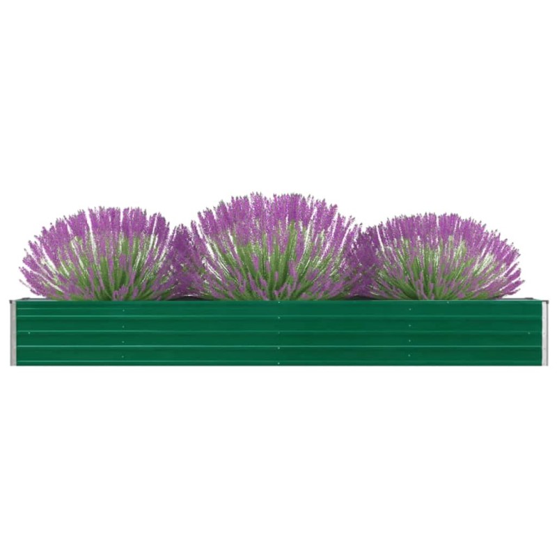 Canteiro elevado de jardim aço galvanizado 320x40x45cm verde-Vasos e floreiras-Home Retail