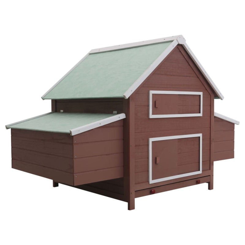 Galinheiro 157x97x110 cm madeira castanho-Casotas e gaiolas para animais pequenos-Home Retail