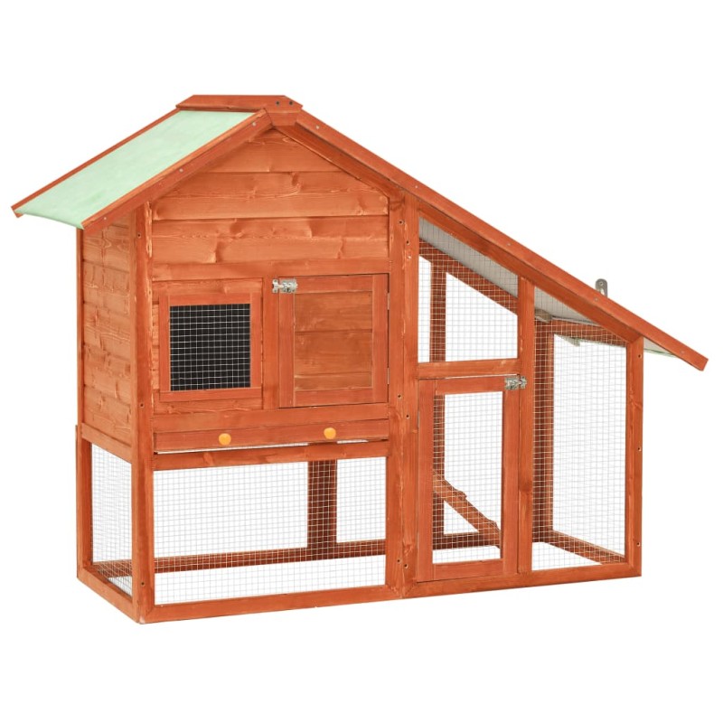 Coelheira 140x63x120 cm madeira de abeto maciça-Casotas e gaiolas para animais pequenos-Home Retail