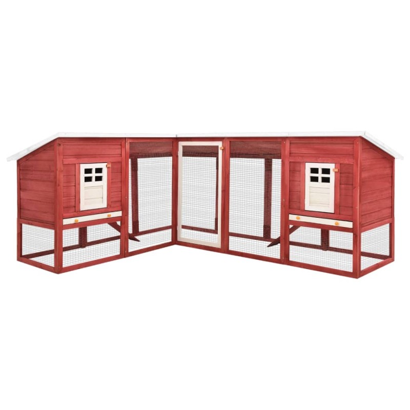 Coelheira exterior c/ parque abeto maciço vermelho e branco-Casotas e gaiolas para animais pequenos-Home Retail