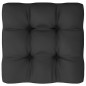 8 pcs conjunto lounge jardim c/ almofadões pinho maciço preto