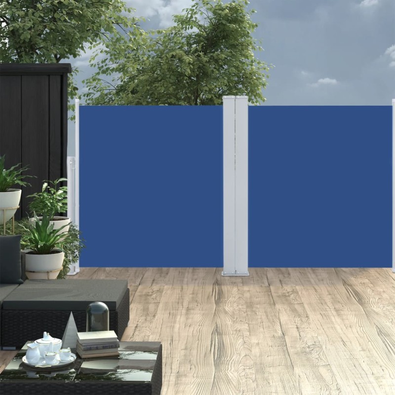 Toldo lateral retrátil 120x600 cm azul-Guarda-sóis e telas de varanda-Home Retail