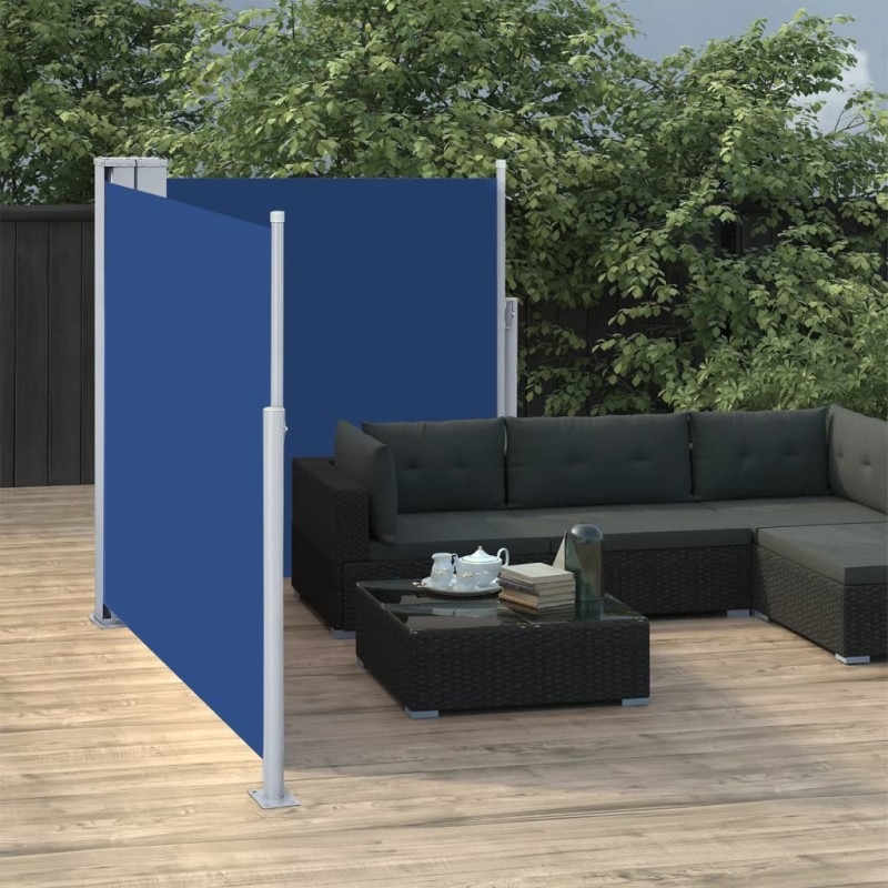 Toldo lateral retrátil 100x600 cm azul-Guarda-sóis e telas de varanda-Home Retail