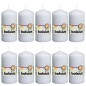 Bolsius Velas cilíndricas 10 pcs 120x58 mm branco