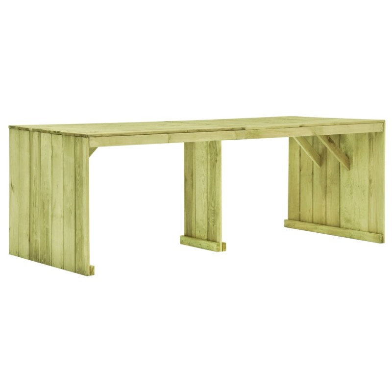 Mesa de jardim 220x101,5x80 cm madeira de pinho impregnada-Mesas de jardim-Home Retail