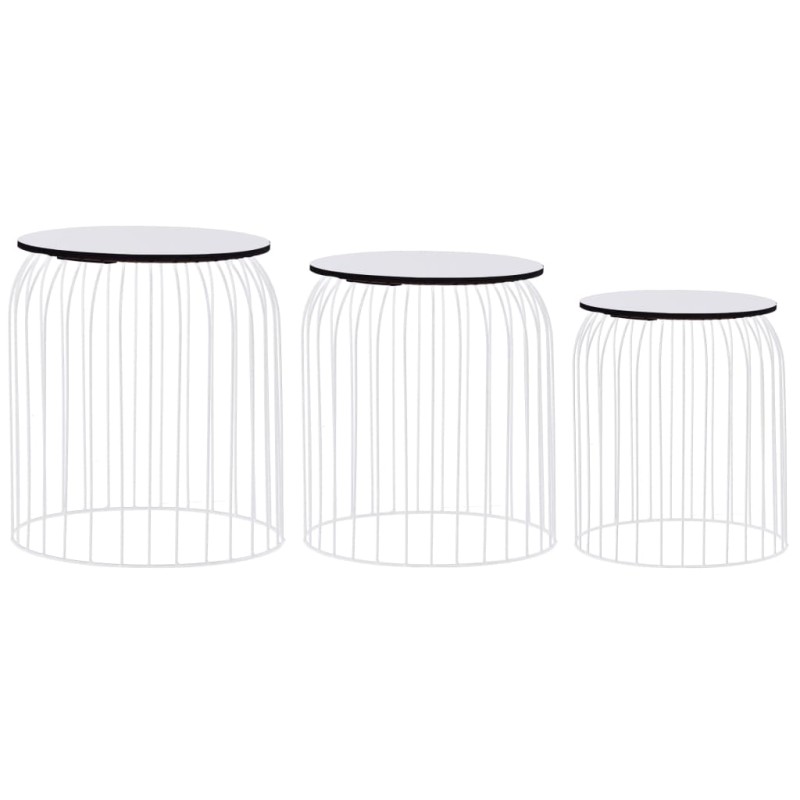 Mesas de centro 3 pcs branco-Mesas de centro-Home Retail