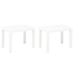 Bancos de jardim 2 pcs plástico branco