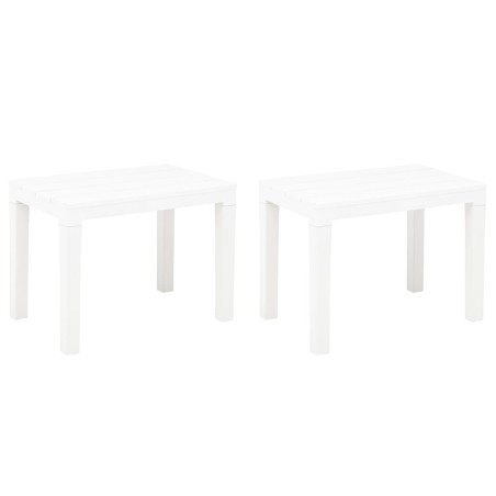 Bancos de jardim 2 pcs plástico branco