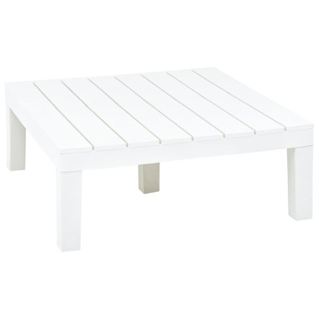 Mesa de jardim 78x78x31 cm plástico branco