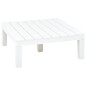 Mesa de jardim 78x78x31 cm plástico branco