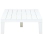 Mesa de jardim 78x78x31 cm plástico branco