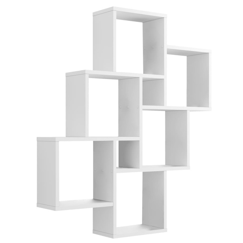 FMD Prateleira de parede com 8 compartimentos branco-Prateleiras-Home Retail