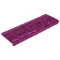 Tapete/carpete para degraus 15 pcs 65x21x4 cm violeta