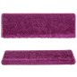 Tapete/carpete para degraus 15 pcs 65x21x4 cm violeta