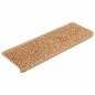 Tapete/carpete para degraus 15 pcs 65x21x4 cm bege