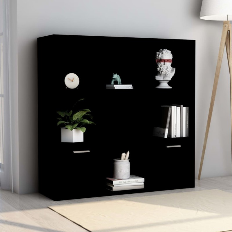 Estante 98x30x98 cm derivados de madeira preto-Estantes para livros-Home Retail