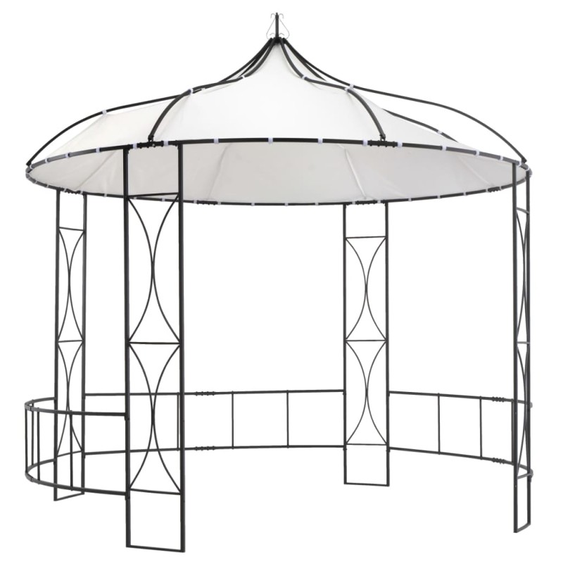 Gazebo redondo 300x290 cm branco-Toldos e gazebos-Home Retail