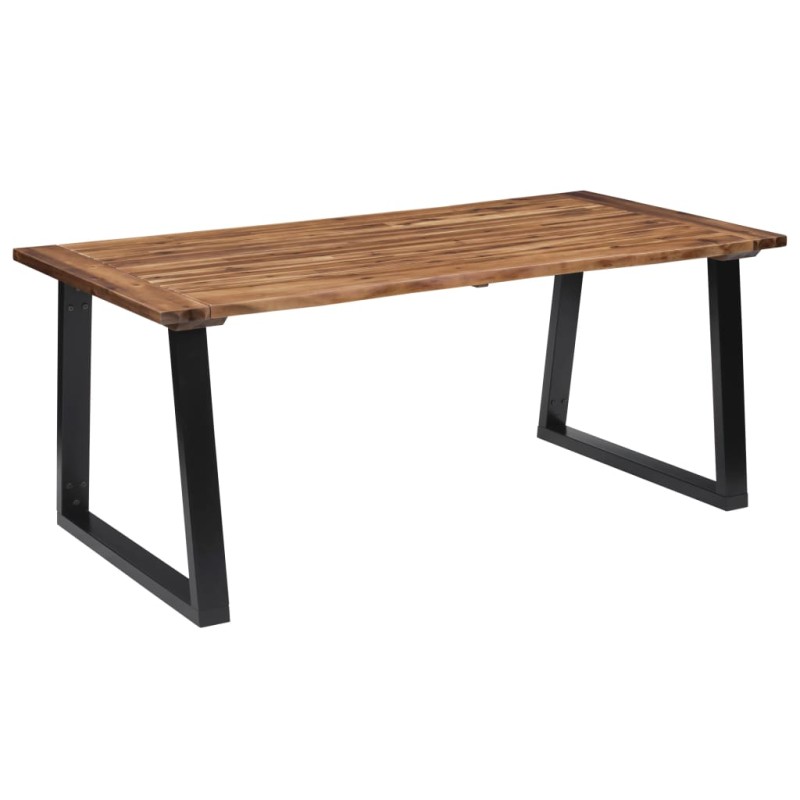 Mesa de jantar em madeira de acácia maciça 180x90 cm-Mesas de cozinha e de sala de jantar-Home Retail