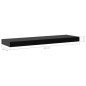 Prateleiras de parede suspensas 2 pcs 60x20x3,8 cm preto