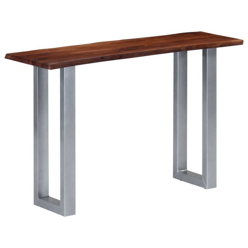 Mesa consola 115x35x76 cm madeira de acácia maciça e ferro-Mesas de apoio-Home Retail