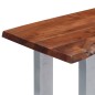 Mesa consola 115x35x76 cm madeira de acácia maciça e ferro