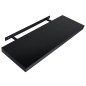 Prateleiras de parede suspensas 2 pcs 100x20x3,8 cm preto