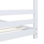 Estrutura de cama para crianças 80x160 cm pinho maciço branco