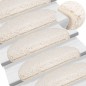 Tapetes de escada 15 pcs 65x21x4 cm branco