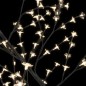 Árvore de Natal 128 LED flor cerejeira luz branco quente 120 cm