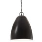 Candeeiro suspenso industrial redondo 25 W 32 cm E27 preto