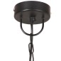 Candeeiro suspenso industrial redondo 25 W 32 cm E27 preto