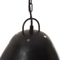 Candeeiro suspenso industrial redondo 25 W 32 cm E27 preto