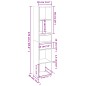 Estante 36x30x171 cm contraplacado branco e carvalho sonoma