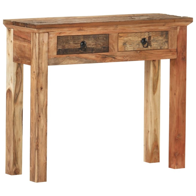 Mesa consola 90,5x30x75 cm madeira acácia e recuperada maciças-Mesas de apoio-Home Retail