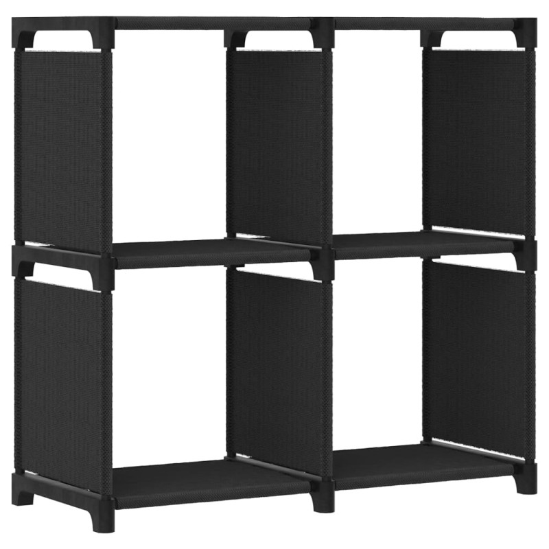 Unidade de prateleiras 4 cubos 69x30x72,5 cm tecido preto-Estantes para livros-Home Retail