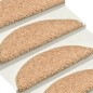 Tapete/carpete para degraus 15 pcs 56x17x3 cm dourado