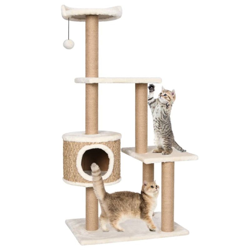 Árvore para gatos c/ postes arranhadores 123 cm erva marinha-Móveis para gatos-Home Retail